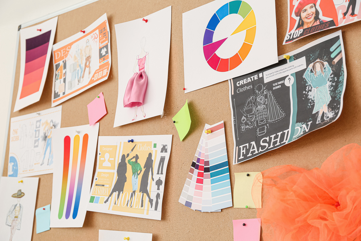 Board with Pictures at Fashion Designer's Studio